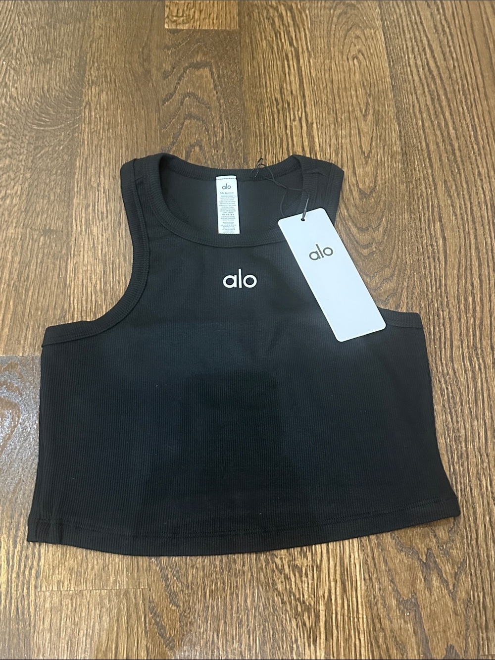 ALO Yoga Black Ribbed Tank Tops for Women